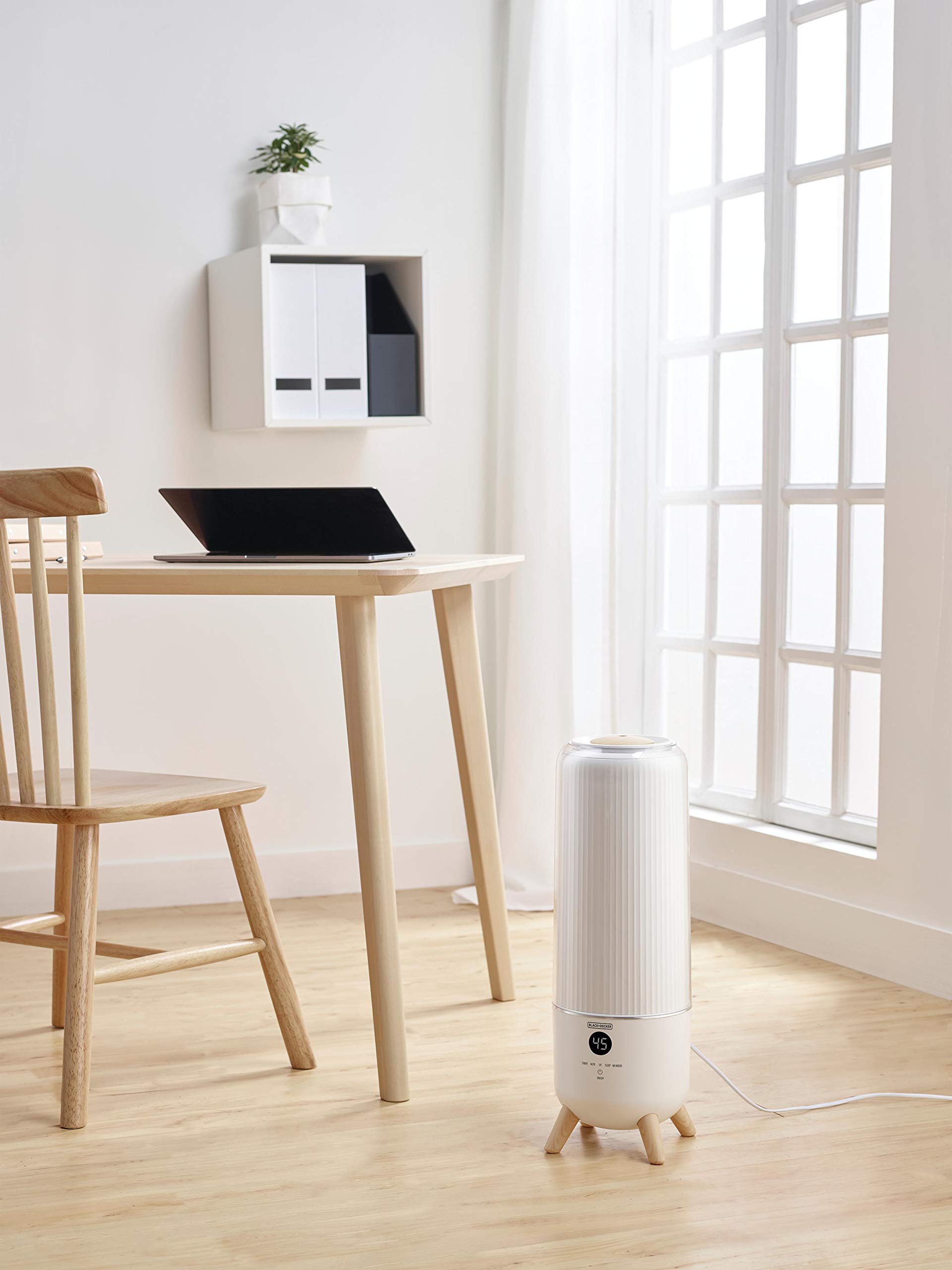 Black & Decker 25W 6L Digital Air Humidifier, 430sqft Coverage, Ultrasonic System With Mist Level Control 1 Years Warranty مرطب هواء رقمي سعة 6 لتر مع جهاز تحكم عن بعد من بلاك اند ديكر Black & Decker 25W 6L Digital Air Humidifier, 430sqft Coverage, Ultrasonic System With Mist Level Control 1 Years Warranty مرطب هواء رقمي سعة 6 لتر مع جهاز تحكم عن بعد من بلاك اند ديكر